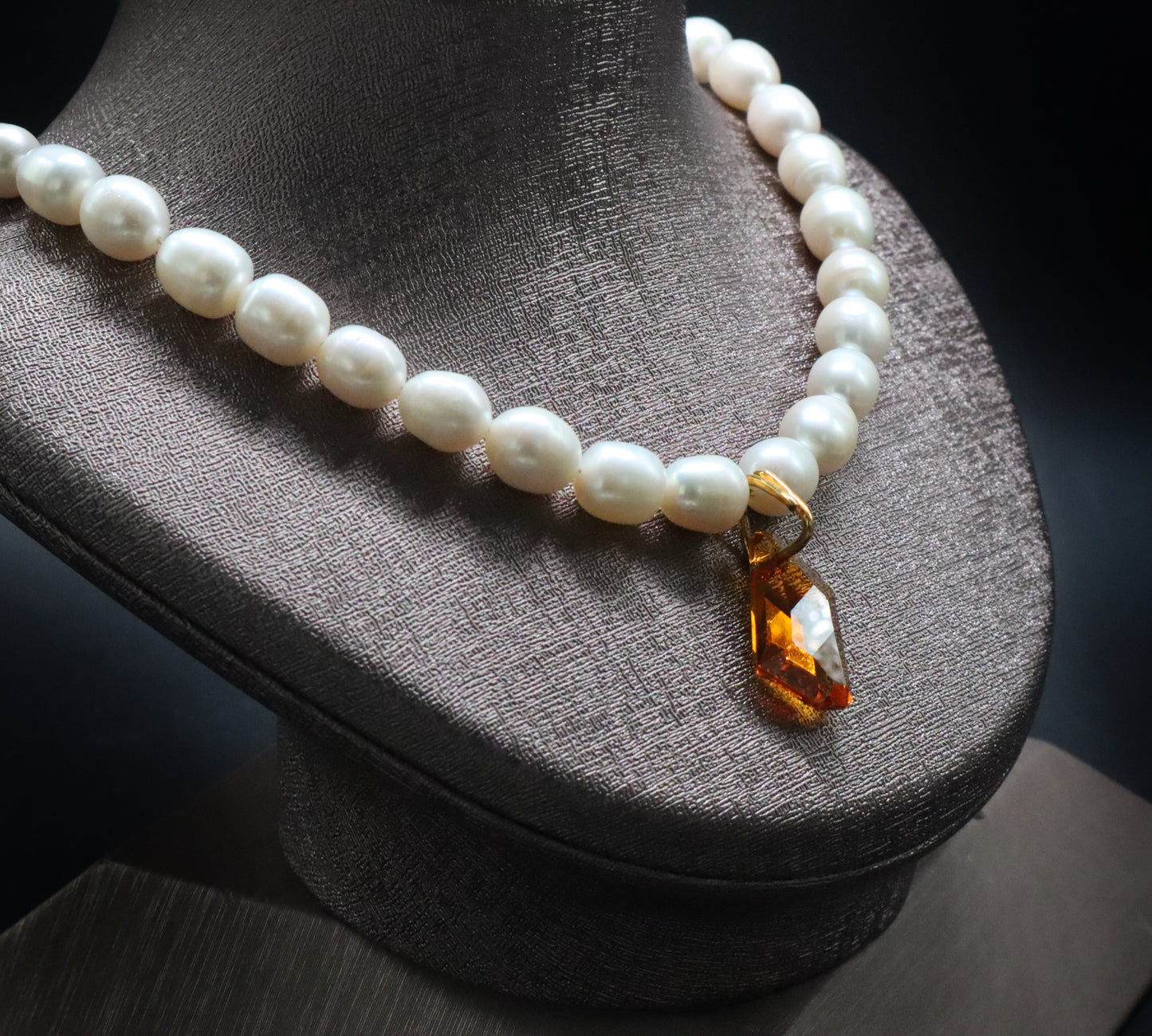 Amber Pearl Necklace