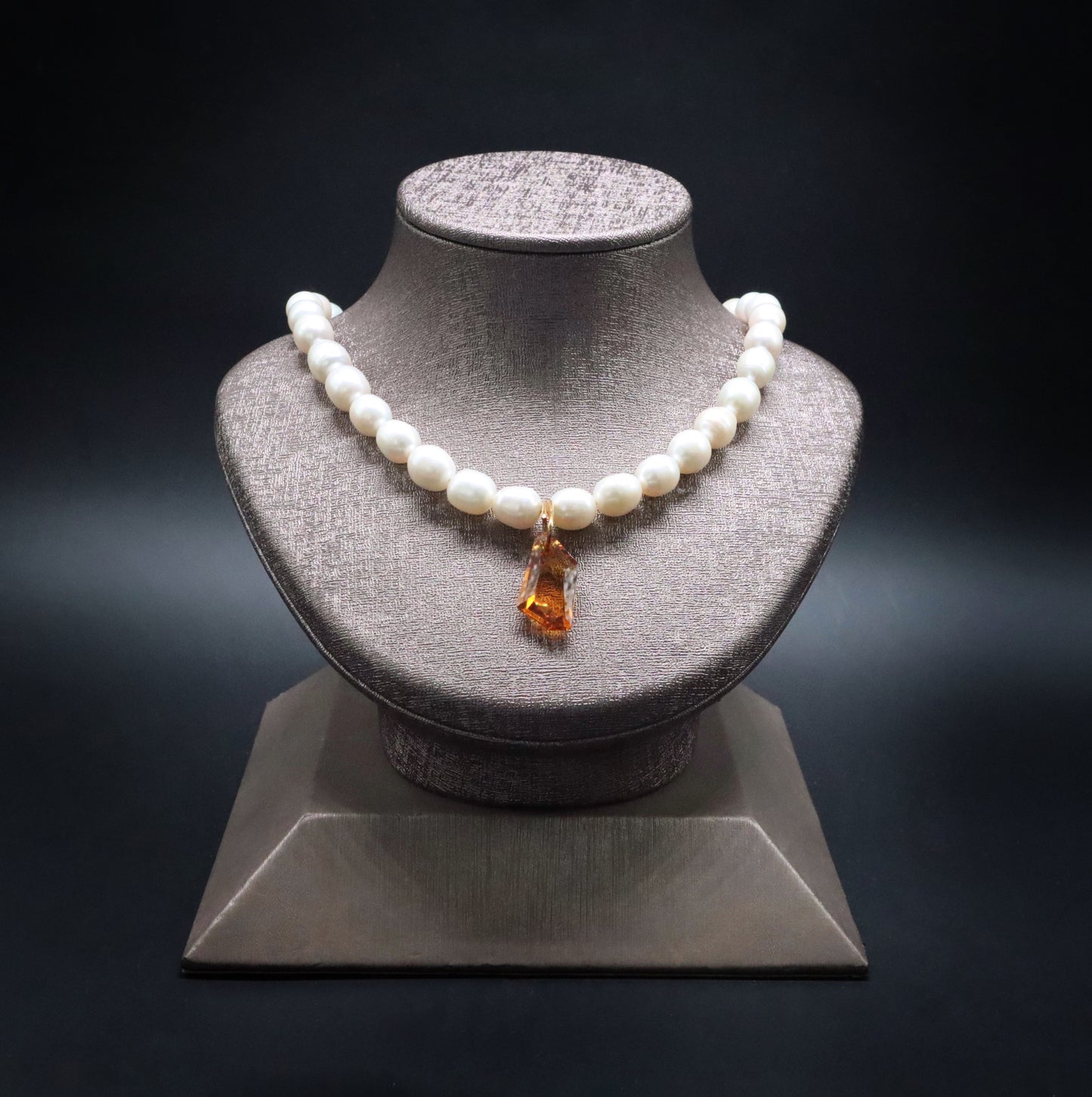 Amber Pearl Necklace