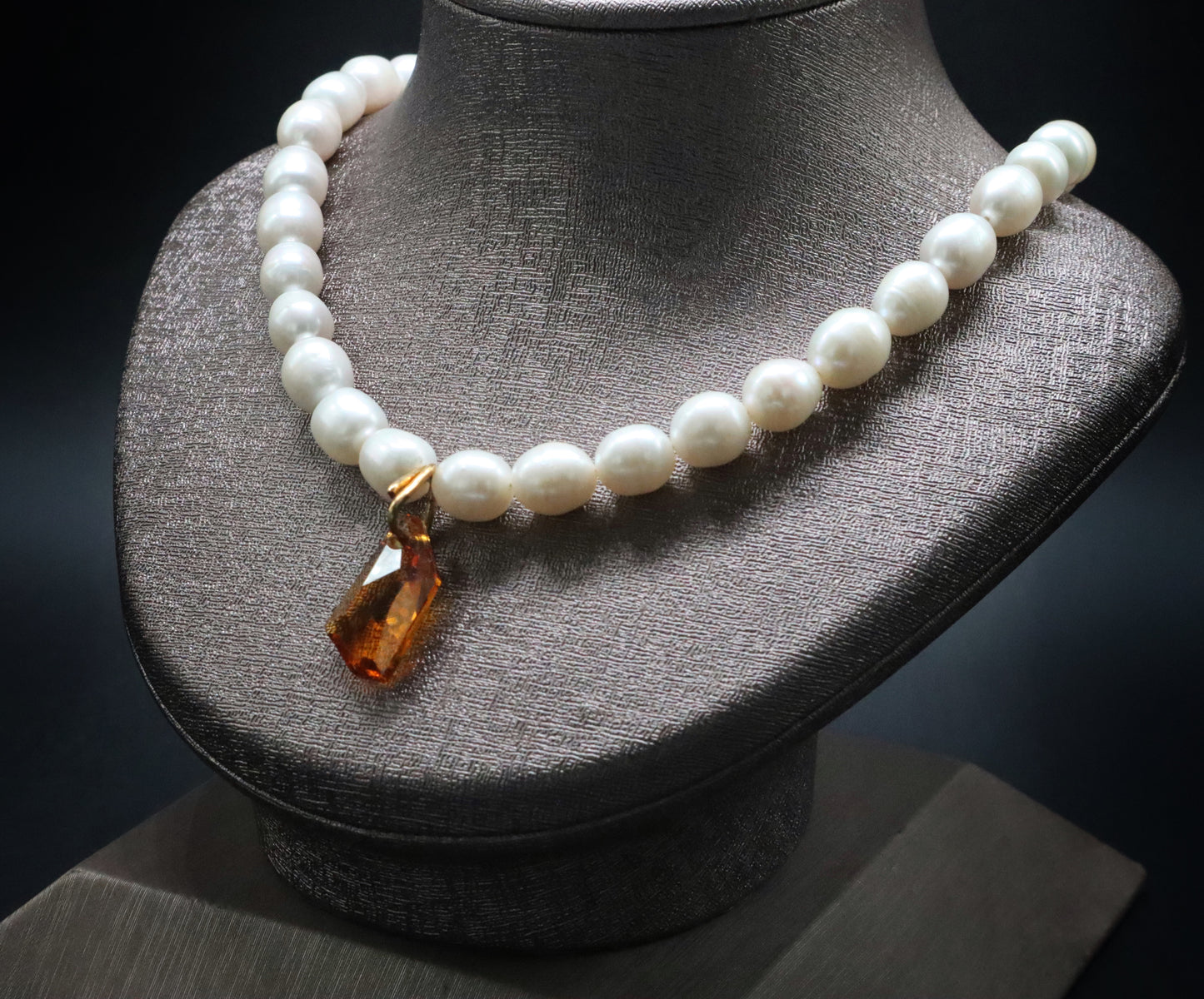 Amber Pearl Necklace