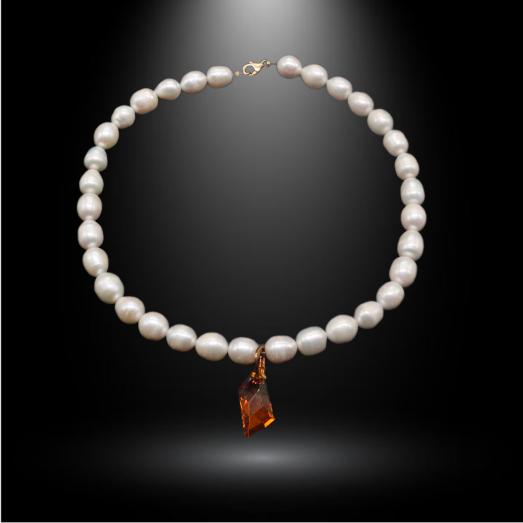 Amber Pearl Necklace